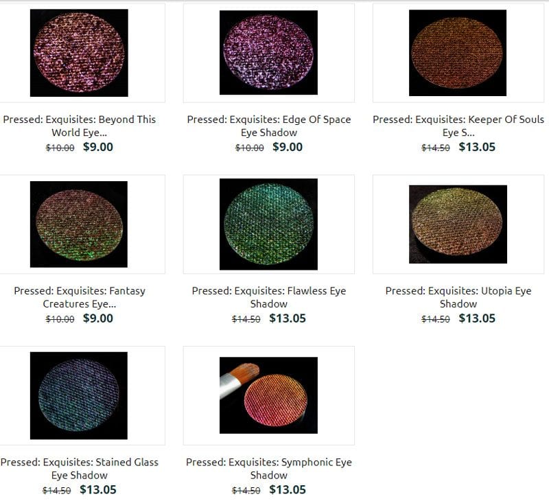 Fyrinnae Vegan Pressed Eyeshadows