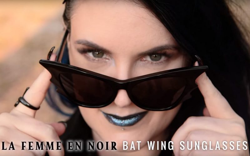 Vamp Batwing Sunglasses in Black  Gothic Inspired Clothing – La Femme En  Noir