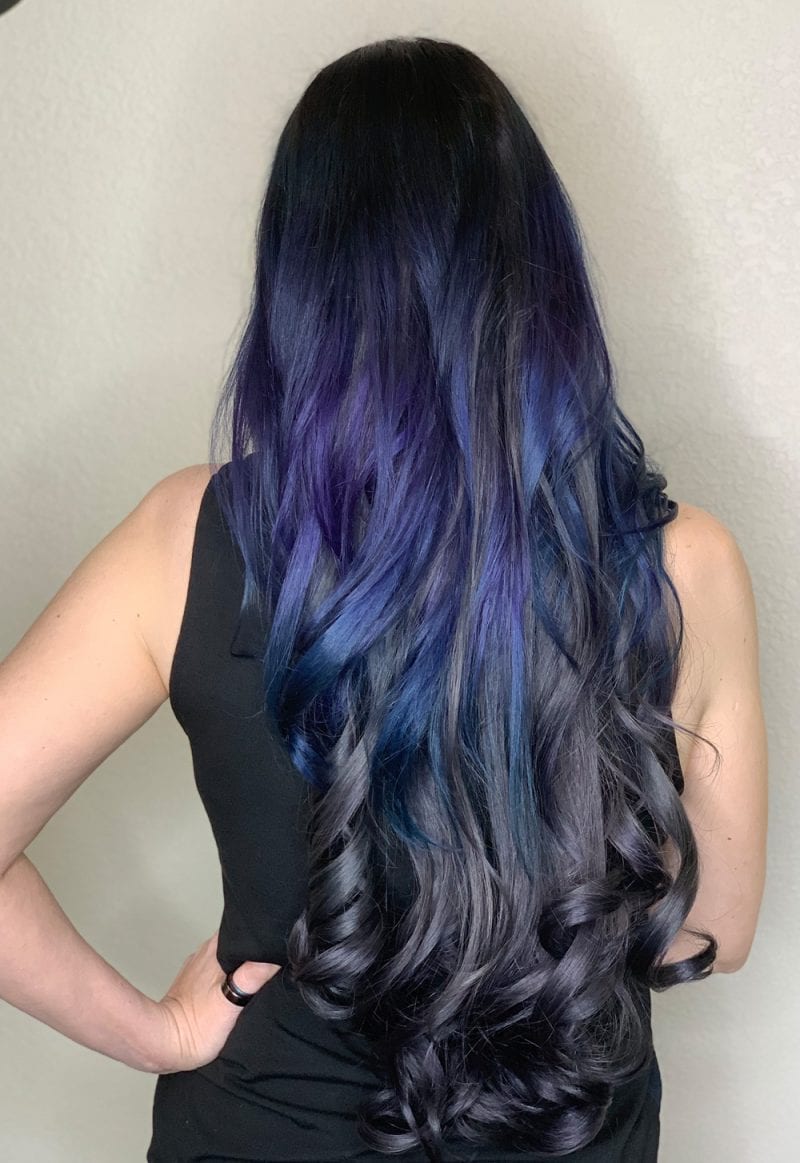 Blue Violet Silver Hair