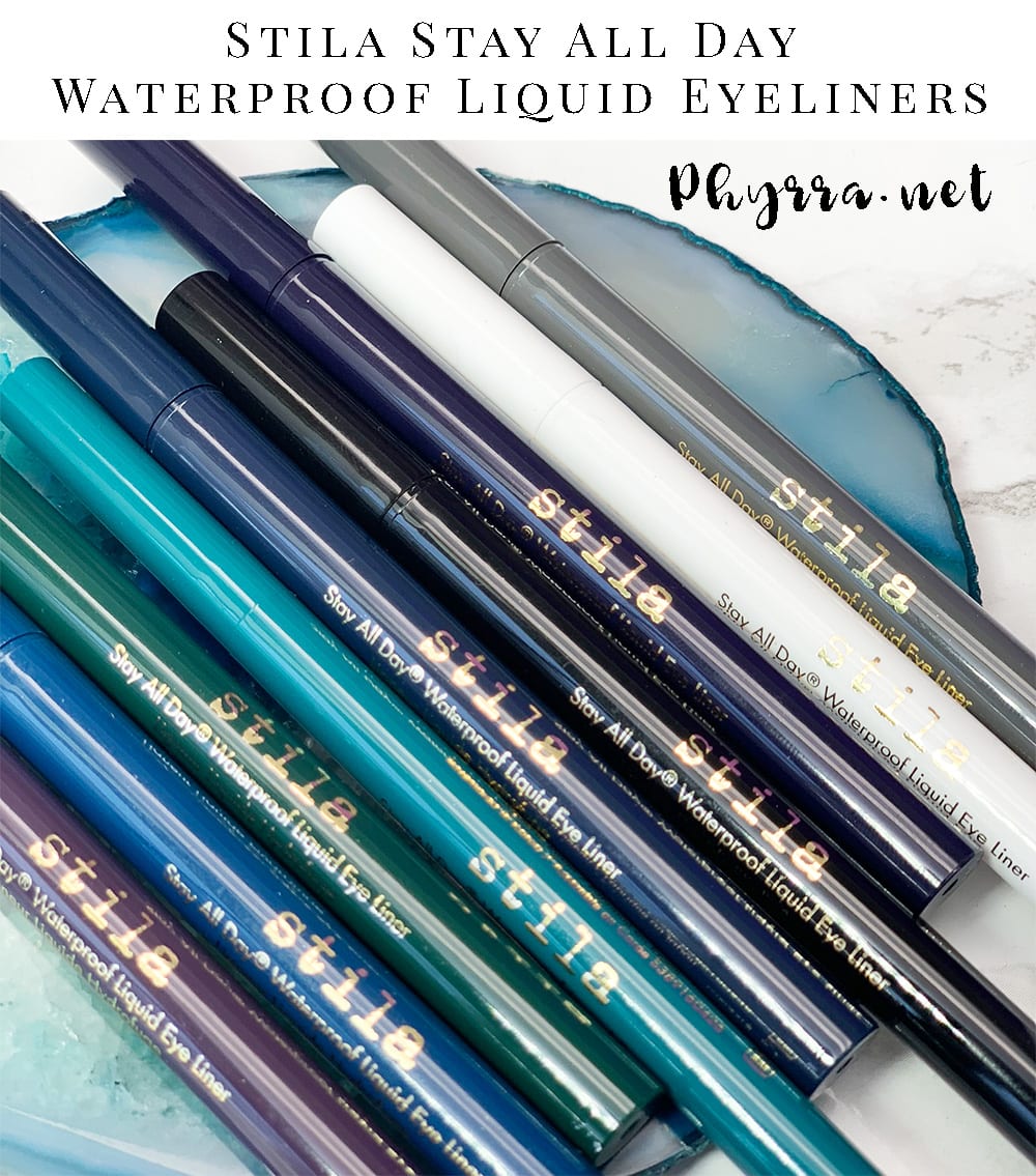 Stila Stay All Day Waterproof Liquid Eyeliners Review & Swatches