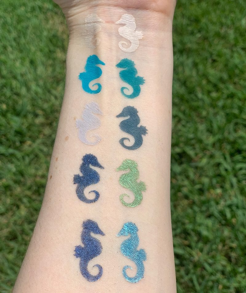 Tarte Icy Betch Palette Swatches on Fair Skin