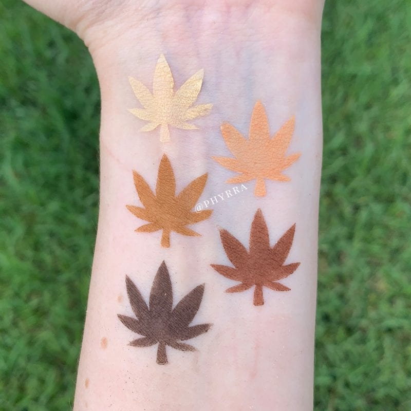 Melt Rust Stack Swatches on Fair Skin