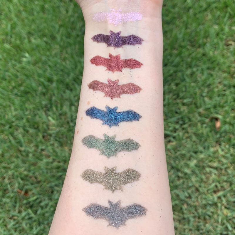 Black Moon Black Metal Vol. 1 Palette Swatches on Fair Skin