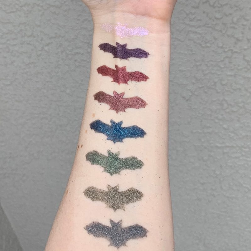 Black Moon Black Metal Vol. 1 Palette Swatches on Light Skin