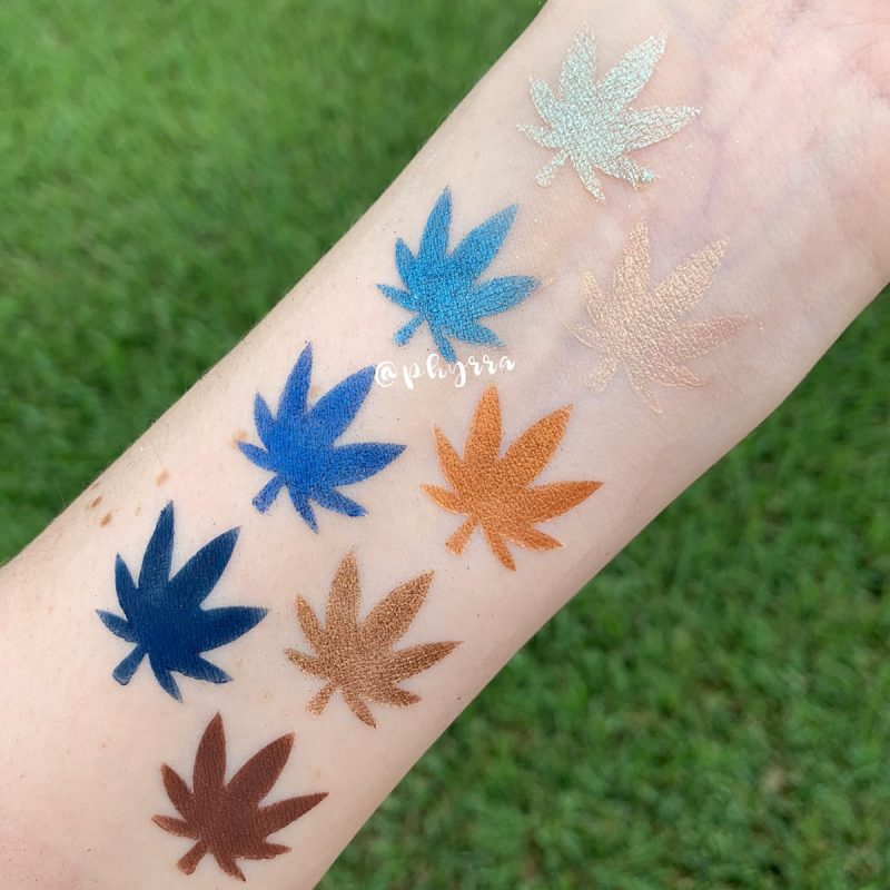 Melt Cosmetics Blueprint Stack Swatches on Fair Skin