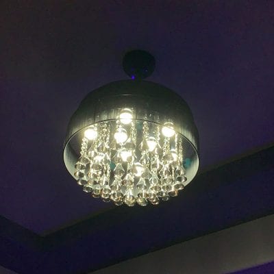 Modern Gothic Chandelier Light & Ceiling Fan