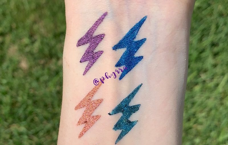 Urban Decay 24/7 Glide-On Eyeliners swatches on fair skin