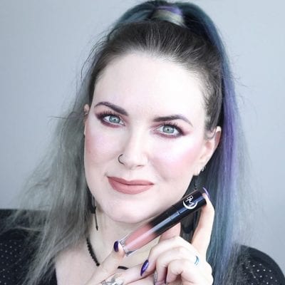 Black Moon Libra / Warrior Liquid Lipstick swatched on fair skin