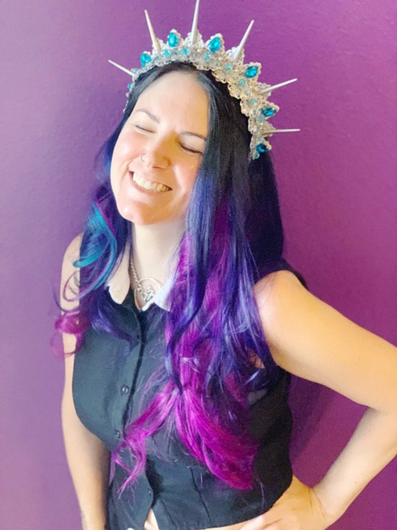 Pravana Vivids Violet, Blue & Wild Orchid hair