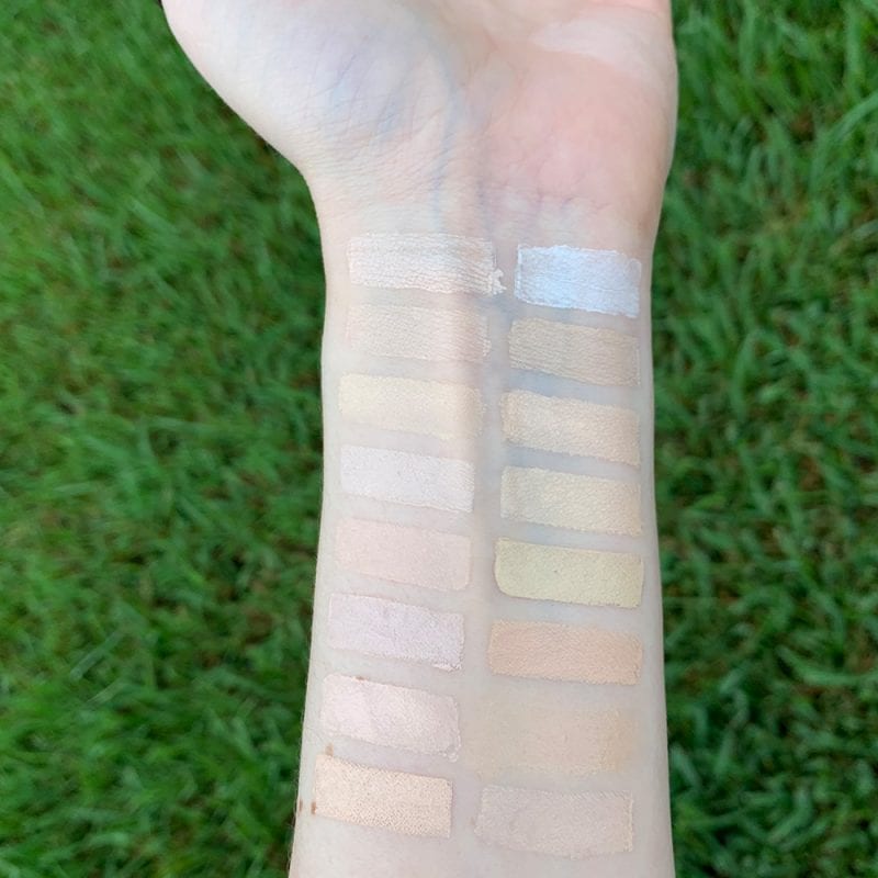 Milk Makeup Flex Concealer in Porcelain swatched on fair skin