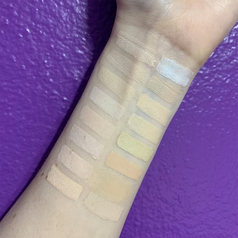 Milk Makeup Flex Concealer in Porcelain swatched on fair skin