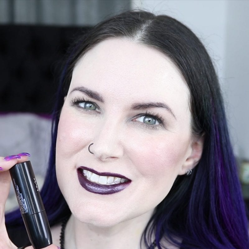 dark purple lipstick