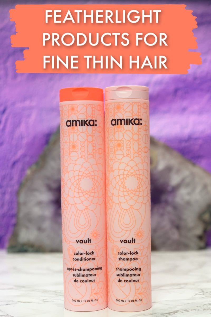 Featherlight Products for Fine Thin Hair: Amika Vault Color-Lock Shampoo & Conditioner Review