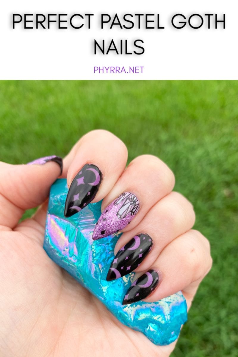 pastel goth nails