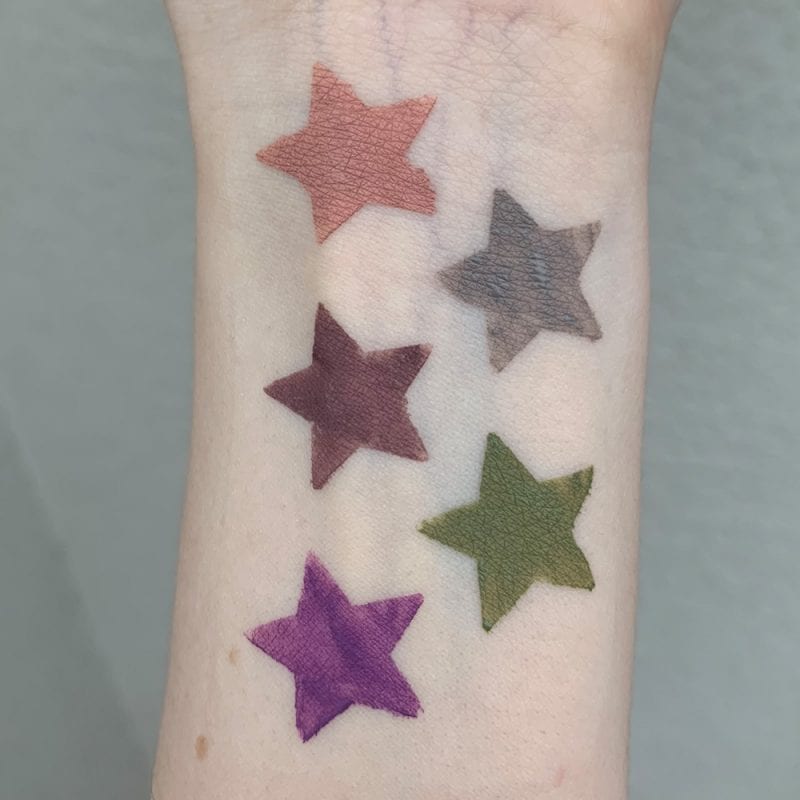 Stila Suede Shade Liquid Eye Shadows Swatches on Light Skin