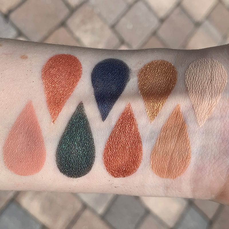 Tarte Fall Feels Palette Swatches on Light Skin