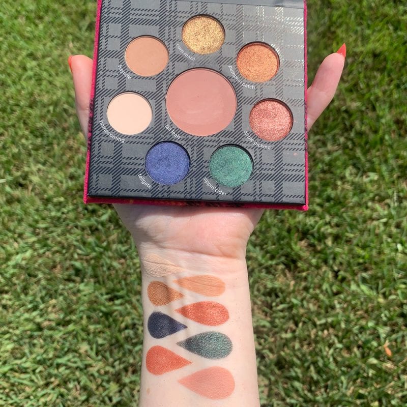 Tarte Fall Feels Palette Swatched on Fair Skin