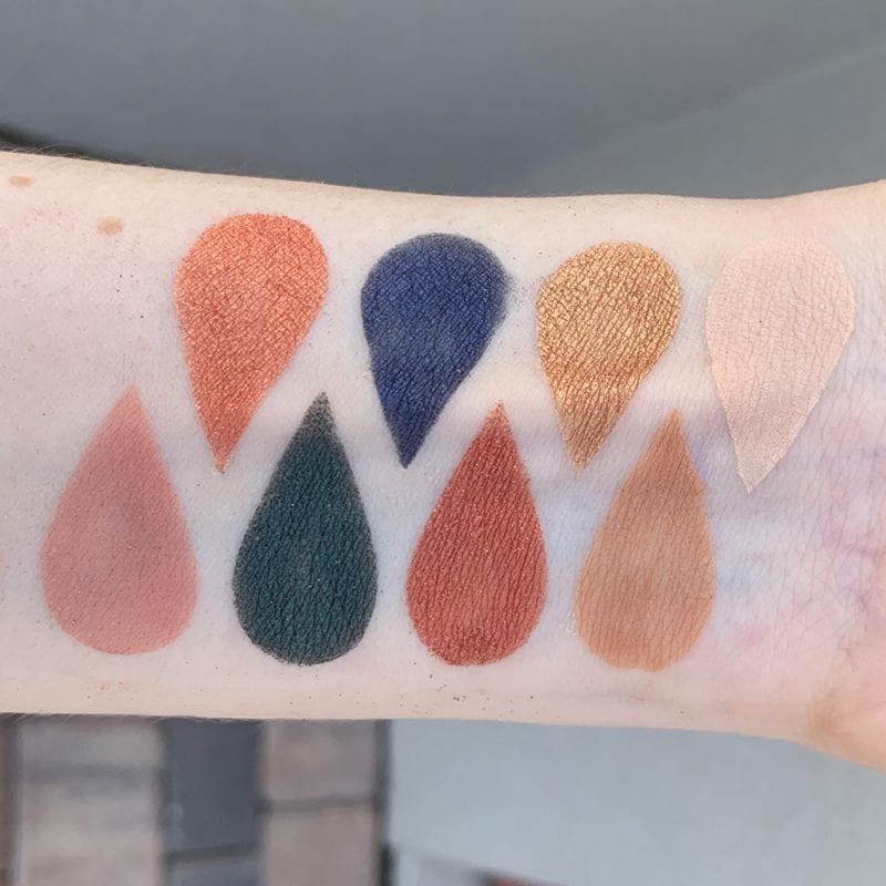 Tarte Fall Feels Palette Swatches on Porcelain Skin