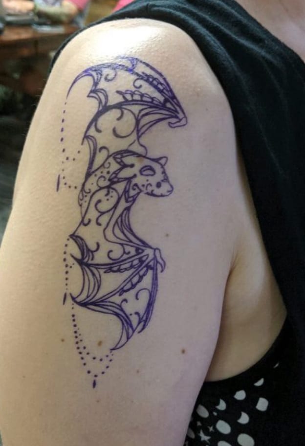 Bat Tattoo Outline