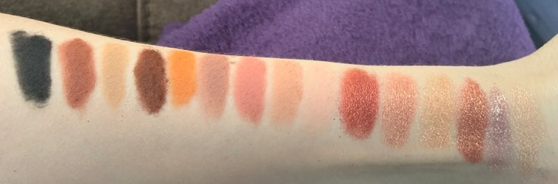 Moonslice Beauty Moonshake Palette Swatches on fair skin