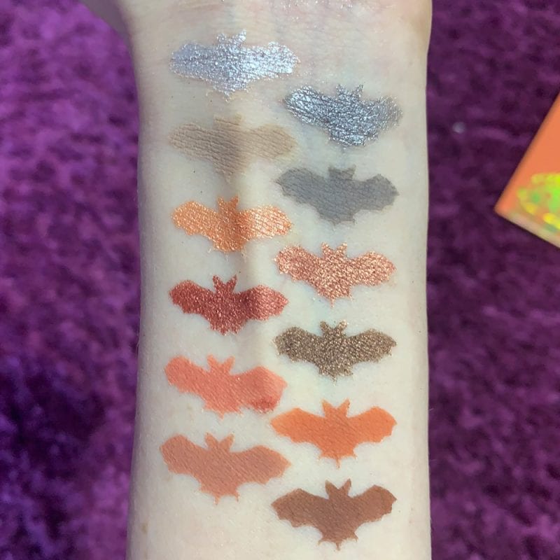 Juvia's Place Nubian 3 Coral Palette swatches on fair skin