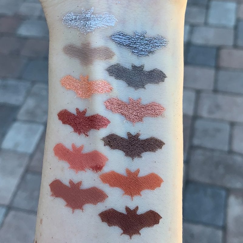 Juvia's Place Nubian 3 Coral Palette swatches on pale skin
