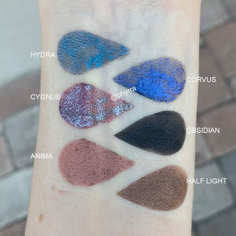 Rituel de Fille Ash & Ember Eye Soots Swatches on Fair Skin