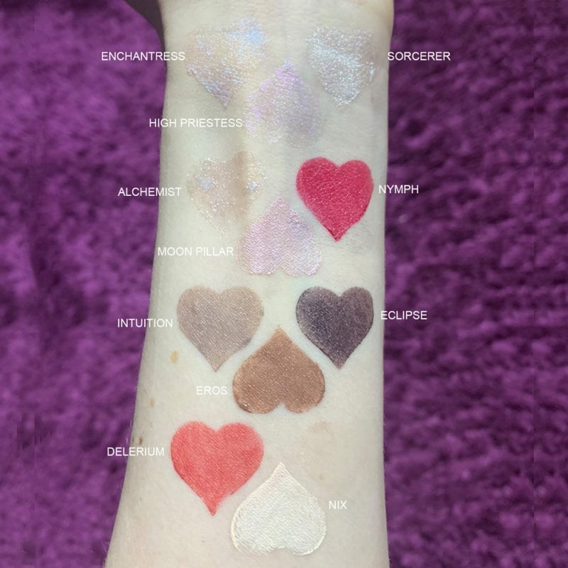 Rituel de Fille Inner Glow Creme Pigments swatched on fair skin