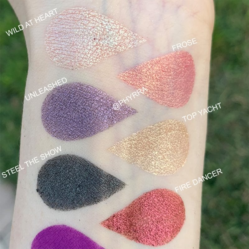 Tarte Chrome Paint Shadow Pots swatches on Fair Skin