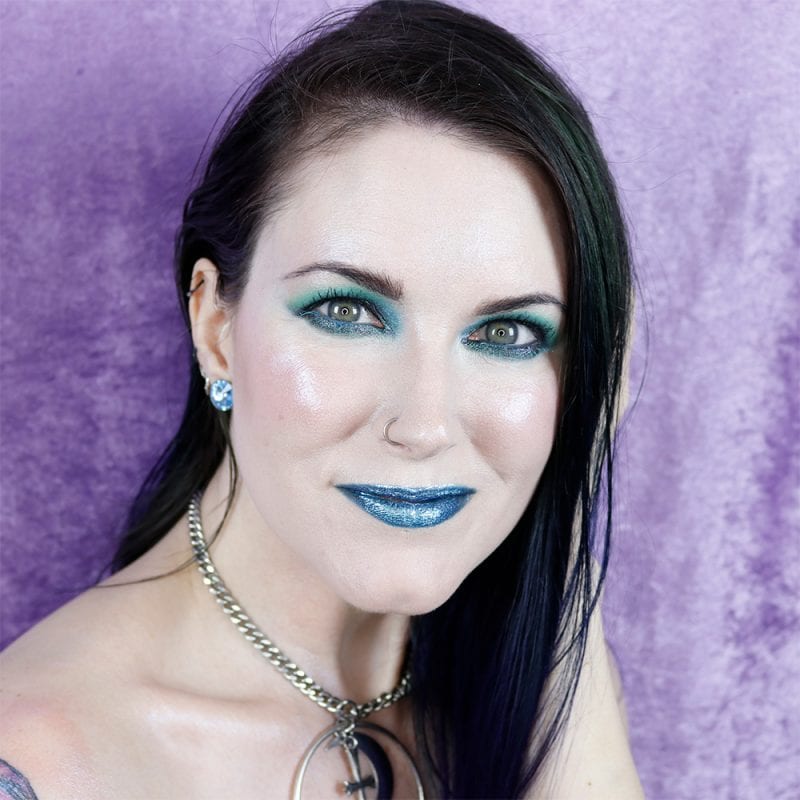 Courtney is wearing Melt Latex pencil with Black Moon Zenith Liquid Lipstick