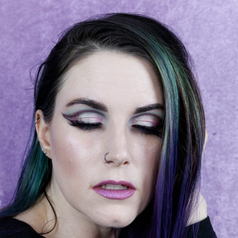 Pink, Purple, Blue Makeup Look