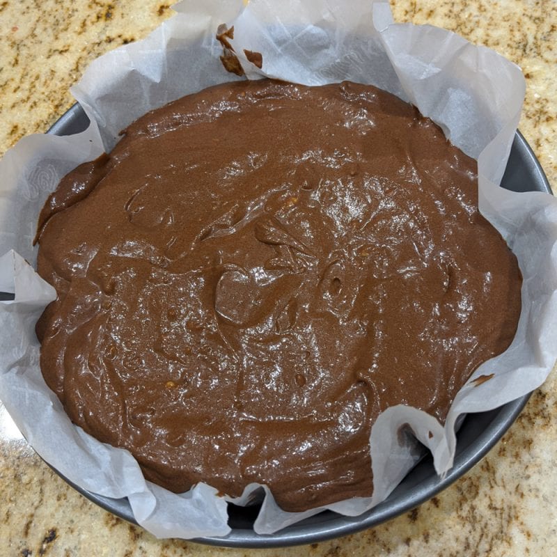 Brownie Batter ready for the oven