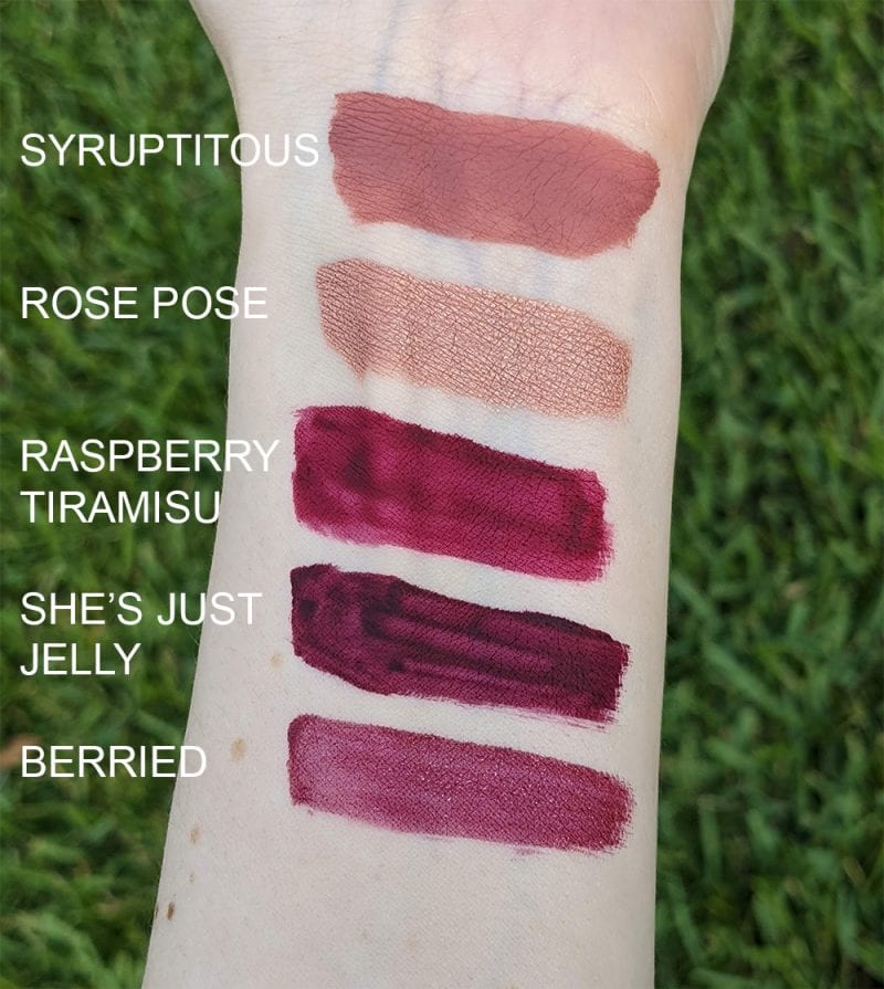 Beauty Bakerie Lip Whip Swatches on Pale Skin