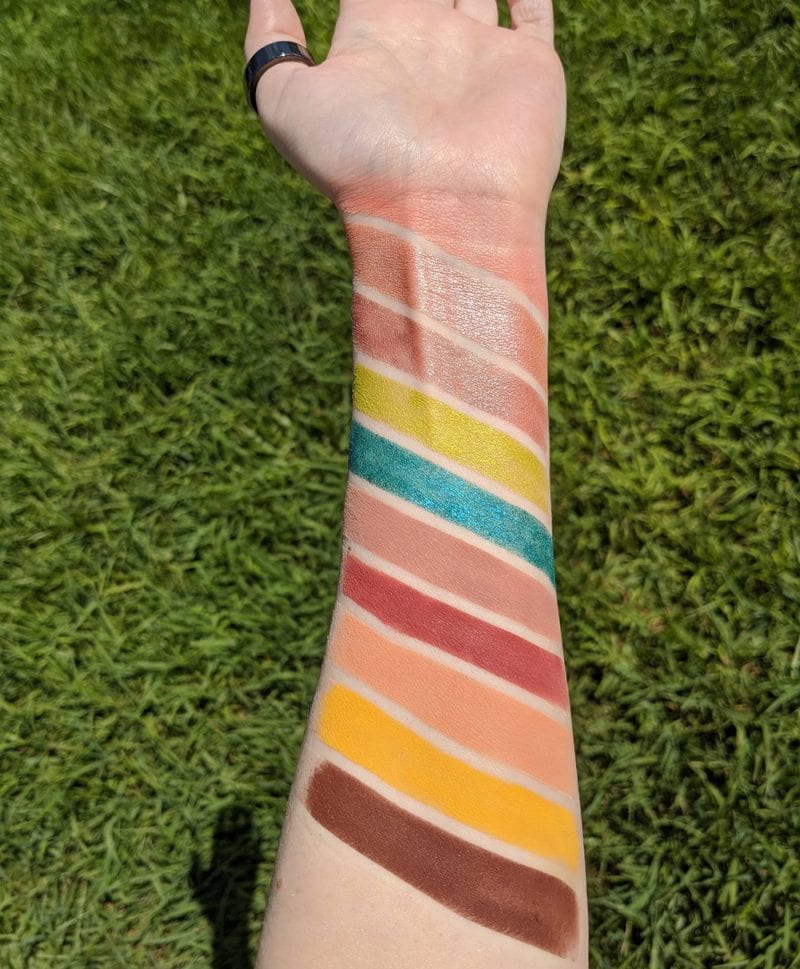 Sugarpill Capsule Collection C2 Swatches on Fair Skin