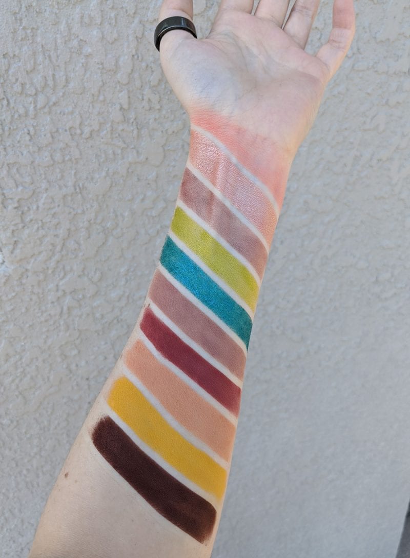 Sugarpill Capsule Collection C2 Swatches on Pale Skin
