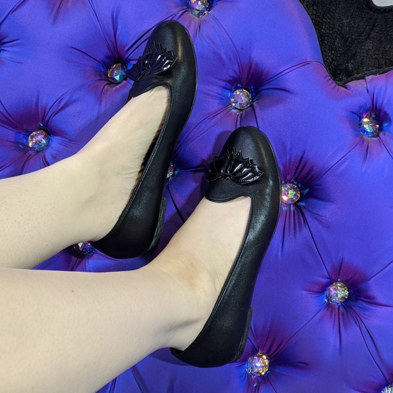 Strange Cvlt Lydia Black Bat Flats