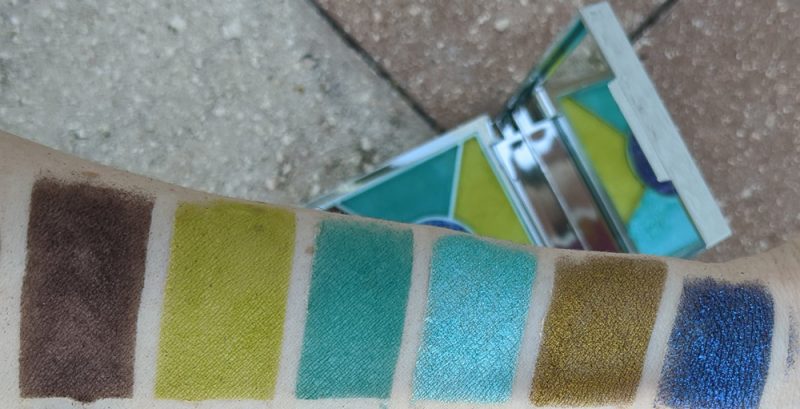 PUR Trolls World Tour Techno Palette Swatches on Pale Skin