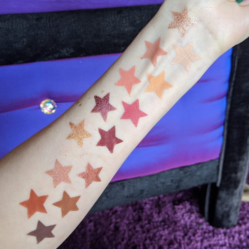 Sigma Beauty Cor-de-Rosa Swatches on Pale Skin