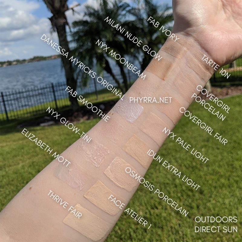 Tinted Moisturizers Swatches