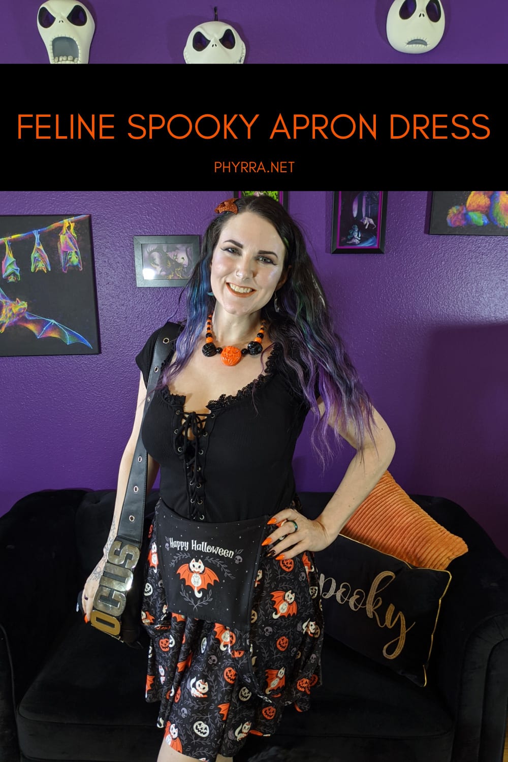 Feline Spooky Apron Dress