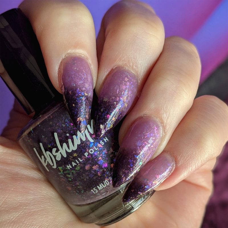 KBShimmer In the Mood Nail Polish Mani, Perfect Purple to Black