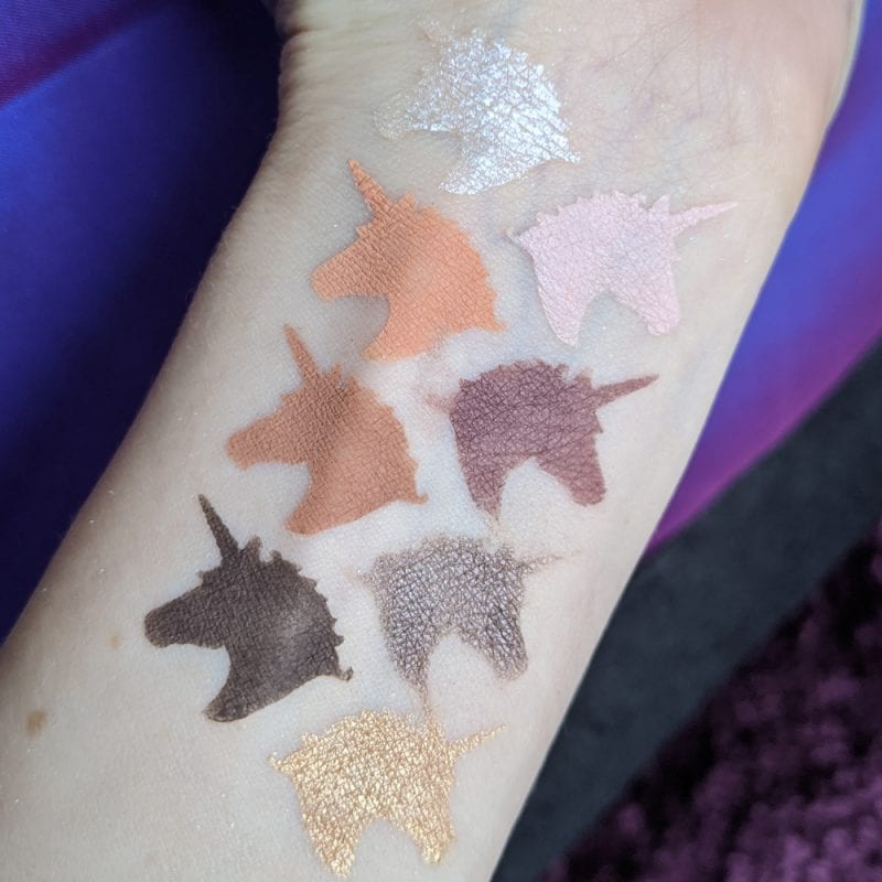 Lime Crime Prelude Exposed Swatches