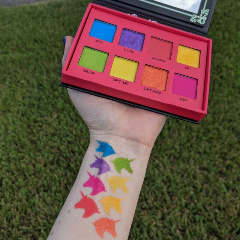 Lime Crime Venus Vivid Palette Swatches on light skin