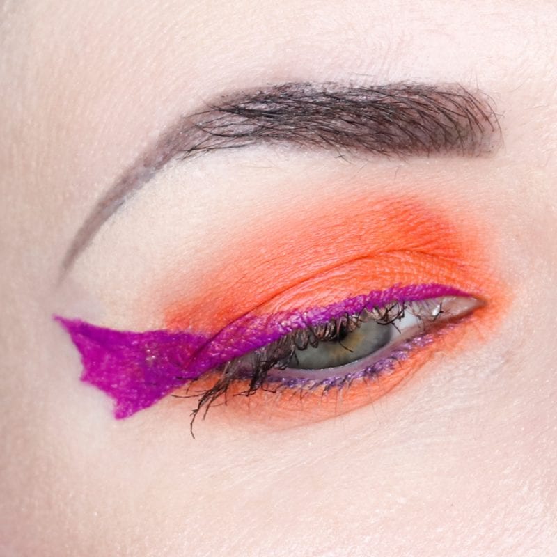 Neon Batwing Liner Look