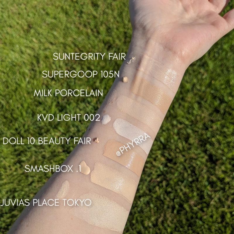 Neutral Foundation Swatches