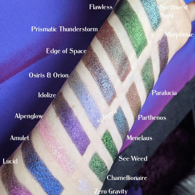 Multichrome swatches