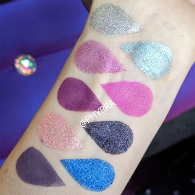 Lime Crime Aura Palette Swatches Pale Skin