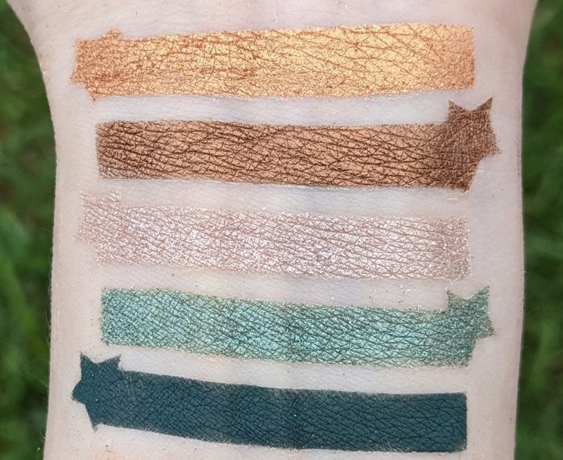 Urban Decay Naked Wild West swatches on Fair Skin