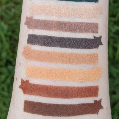 UD Naked Wild West swatches on Pale Skin