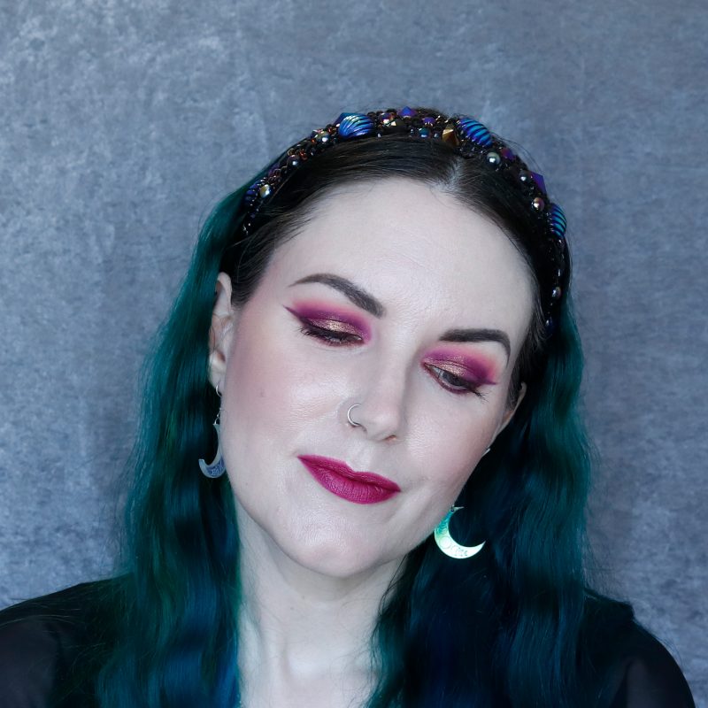 Bright Pink Makeup Hooded Eyes